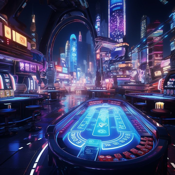 Ilustrasi pengguna menikmati aplikasi mobile dht22 dengan latar belakang sports dan casino